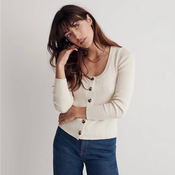 Madewell Sweaters - Madewell Scoopneck cardigan sweater